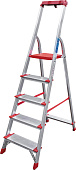 Стремянка алюминиевая 5 ступеней, высота платформы 107см, макс. нагр. 225кг., Новая высота Стремянка алюминиевая 5 ступеней, высота платформы 107см, макс. нагр. 225кг., Новая высота