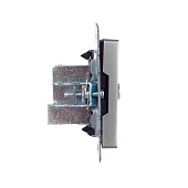 Розетка телевизионная встраиваемая, цвет сталь, IEK BRITE Розетка телевизионная встраиваемая, цвет сталь, IEK BRITE