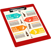  Папка-клипборд А4, пластик, 1 мм, с верхним зажимом, ассорти, PD6002/817091 