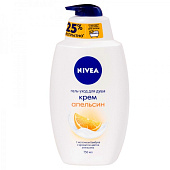  Гель для душа  Nivea женский Крем Апельсин 750мл 