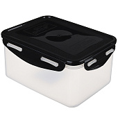 Контейнер герметичный для СВЧ с защелками 1,5л пластик 861-333 Контейнер герметичный для СВЧ с защелками 1,5л пластик 861-333