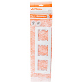 Рамка 3-х местная горизонтальная Универсал Бриллиант 7947489 бел. Рамка 3-х местная горизонтальная Универсал Бриллиант 7947489 бел.