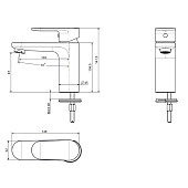 Смеситель для раковины Ника черный матовый AQ1810MB Aquatek Смеситель для раковины Ника черный матовый AQ1810MB Aquatek
