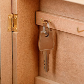  Ключница настенная «Пёрышко и зигзаг», дерево, 6 крючков 4768177 