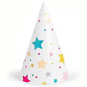  Колпак бумажный "Звёзды", 10 шт., 18 см 5012839 