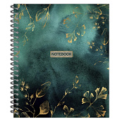  Тетрадь 48л. А5 гребень клетка Gold Floral Pattern, 3200-48 