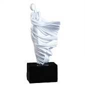  Фигура "Леди в платье на ветру" белый 7763411 