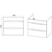 Тумба подвесная Марсель 60 с раковиной Como 60 Viant Тумба подвесная Марсель 60 с раковиной Como 60 Viant