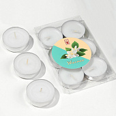 Набор свечей чайных ароматических, 6 шт, жасмин 474812 Набор свечей чайных ароматических, 6 шт, жасмин 474812