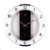  3327-001 (10) Часы настенные круг со вставками d=34 см, корпус прозрачный "Классика" "Рубин" 