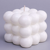 Свеча фигурная "Бабл куб", 6 см, белая, 7471618 Свеча фигурная "Бабл куб", 6 см, белая, 7471618