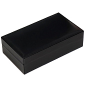  Шкатулка для украшений кожзам Чёрная матовая 6,5х12,6х21 см 9534850 