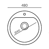  Мойка каменная круглая 48 Quartz Bond уголь 688193 Polygran 