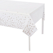  Скатерть (полиэстер) 108х180 Серебряные звезды 130-874 