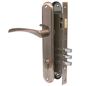 Замок врезной с ручкой 0203 AC медь АЛЛЮР Замок врезной с ручкой 0203 AC медь АЛЛЮР