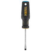 Отвертка SL5x75мм, CrV, трехкомпонентная рукоятка, Denzel Отвертка SL5x75мм, CrV, трехкомпонентная рукоятка, Denzel