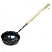  Ковш 0,2л для бани, "БУЛАВА" ЧЕРНЫЙ, ТМ "Бацькина баня" 