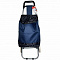  Тележка с сумкой "УЗОР СИНЯЯ", грузоподъемность до 30 кг, 80х35х20см, колеса d=14,5см, 30-07-008 