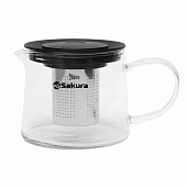 Чайник заварочный 1,0 л, боросиликатное SA-TP02-1000