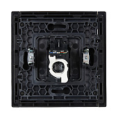 Розетка компьютерная встраиваемая RJ45 UTP cat 5e, цвет черный, IEK FORTE&PIANO