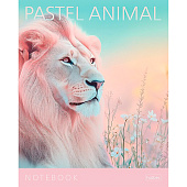 Тетрадь А5 96л скрепка клетка пласт.обл. Pastel Animals серия (30) /96Т5В1пл/