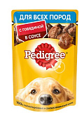  Влажный корм Pedigree для взрослых собак с говядиной 85г 