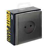 Розетка встраиваемая без заземления, цвет сталь, IEK FORTE&PIANO Розетка встраиваемая без заземления, цвет сталь, IEK FORTE&PIANO