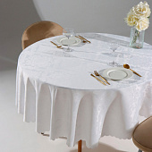  Скатерть «Доляна», круглая, белая, d=200 см 