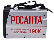  Сварочный аппарат инверторный РЕСАНТА САИ 190К(компакт), 10-190 А, d электрода 2-5мм 