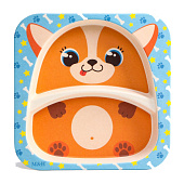 Тарелка детская из бамбука «Песики», 5083736 Тарелка детская из бамбука «Песики», 5083736