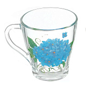 Кружка стеклянная «Гортензия», 250 мл 4859183 Кружка стеклянная «Гортензия», 250 мл 4859183