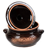 Горшочек для запекания Борисовская керамика «Старина», 700 мл, 15х19 см, коричневый 1395381 Горшочек для запекания Борисовская керамика «Старина», 700 мл, 15х19 см, коричневый 1395381