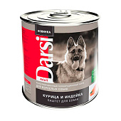 Влажный корм Дарси для собак 850 г курица, индейка Влажный корм Дарси для собак 850 г курица, индейка