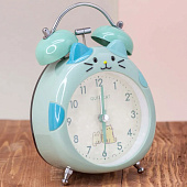  Часы-будильник Cat, green 