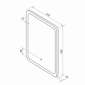 Зеркало с LED подсветкой Glamour Led 500х700 Континент Зеркало с LED подсветкой Glamour Led 500х700 Континент