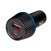  Зарядное устройство (адаптер) 12/24V 38W USB (QC 3.0) Type-C (PD) SKYWAY черный 