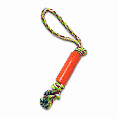  Игрушка для собак Грейфер канат Кусалка резина с ручкой 30 см 2234 