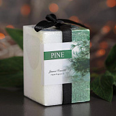 Свеча куб 5х7,5см, "Кристаллический узор", хвойный 3680552 Свеча куб 5х7,5см, "Кристаллический узор", хвойный 3680552