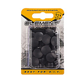 Заглушки декорат.10мм черные (35 шт) "Element"