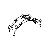 Подставка под цветы Арка 3 500х150х220мм черный ПДЦ 413 Ч Подставка под цветы Арка 3 500х150х220мм черный ПДЦ 413 Ч