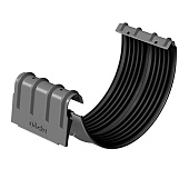 Docke STAL STANDARD Соединитель желобов D125 RAL 7024, темно-серый