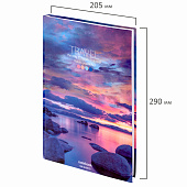  Блокнот А4 STAFF, 128л, твердый, клетка, Безмятежность, 114407 