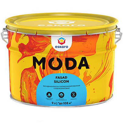  Краска фасадная "Eskaro MODA Fasad Silicon"9 л 