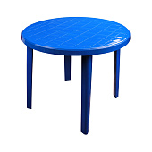  Стол пластиковый, круглый, синий 