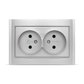 Розетка 2-м б/з серебр.(7949766)/UNIVersal Бриллиант Розетка 2-м б/з серебр.(7949766)/UNIVersal Бриллиант