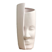 Кашпо-ваза "Лунный взгляд" белое 30х12х13см 5545692 Кашпо-ваза "Лунный взгляд" белое 30х12х13см 5545692