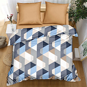  Комплект постельного белья 1,5 спальный Amore Mio BZ QR Verge поплин 75552 