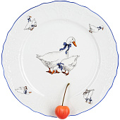  Тарелка мелкая 21 см Thun Bernadotte, декор "Гуси" БТФ0375 