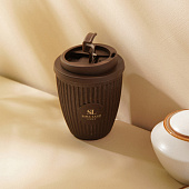 Стакан для кофе с крышкой SL Home, 250 мл, 9,5х9,5х12,5 см, коричневый 9951494 Стакан для кофе с крышкой SL Home, 250 мл, 9,5х9,5х12,5 см, коричневый 9951494