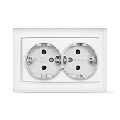 Розетка 2-ая с/з с/у Универсал Бриллиант 7947533 бел. Розетка 2-ая с/з с/у Универсал Бриллиант 7947533 бел.